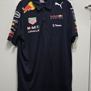 Red Bull Racing F1 Men's Team Polo Shirt- Navy